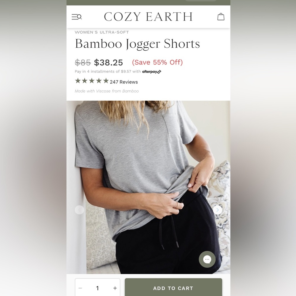 Cozy Earth Bamboo Jogger Shorts
